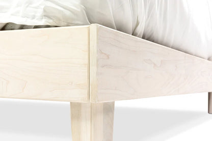 Introducing our solid hardwood poplar bed frame, a masterpiece of craftsmanship and design. Handcrafted by skilled Amish and Mennonite craftsmen in Pennsylvania, this bed frame showcases Old World techniques combined with modern innovation. Made entirely from 100% solid hardwood, without any plywood or MDF, it's built to last for generations. Each bed frame is unique, with its own natural wood grain patterns, giving it a timeless, heirloom quality. 