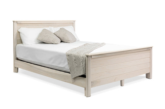 Introducing our solid hardwood poplar bed frame, a masterpiece of craftsmanship and design. Handcrafted by skilled Amish and Mennonite craftsmen in Pennsylvania, this bed frame showcases Old World techniques combined with modern innovation. Made entirely from 100% solid hardwood, without any plywood or MDF, it's built to last for generations. Each bed frame is unique, with its own natural wood grain patterns, giving it a timeless, heirloom quality. Plus, with hardware-free and tool-free assembly, it’s incre