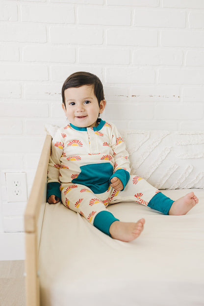 GOTS Certified Organic Cotton Playsuit - Sunrise