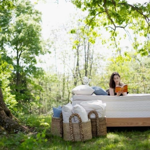 A luxurious pillowtop mattress made just for you.

The Unity Pillowtop natural mattress has four 3″ layers: it is simply the 3-layer Serenity organic mattress with the Harmony latex topper on top. The Harmony’s single soft layer, in its separate Savvy Rest organic casing, creates an extra-luxurious surface.