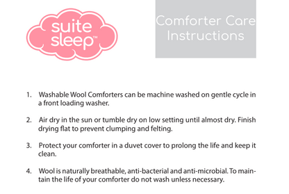 This lightweight comforter provides the perfect amount of comfort for sleeping in all seasons or for those who don't need much help keeping warm. The soft sateen cover features 100% GOTS Certified organic cotton quilted to our own American Dream Wool™ from local US farms. This comforter is made with super-washed wool, which allows it to be machine washed in cold without clumping or felting. For best results wash only if needed in cold on delicate and dry flat. You may also tumble dry on air dry or low heat.