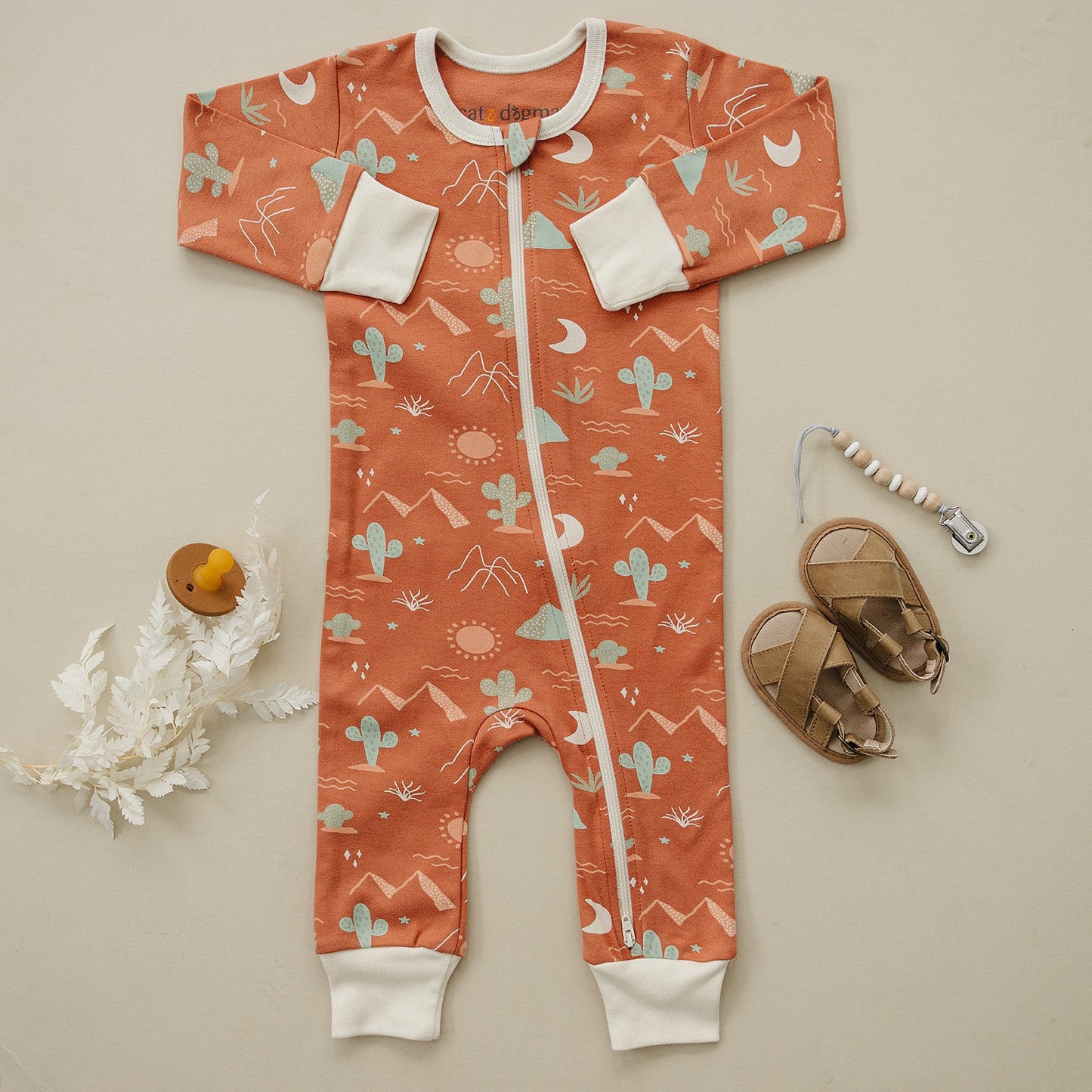 GOTS Certified Organic Cotton Zippy - Desert