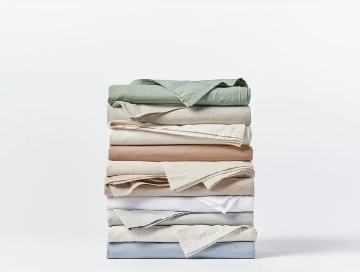 COYUCHI ORGANIC CRINKLED PERCALE SHEETS