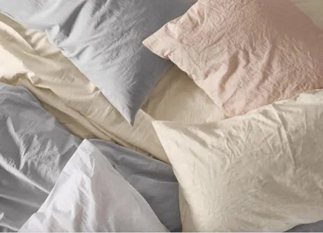 COYUCHI ORGANIC CRINKLED PERCALE SHEETS