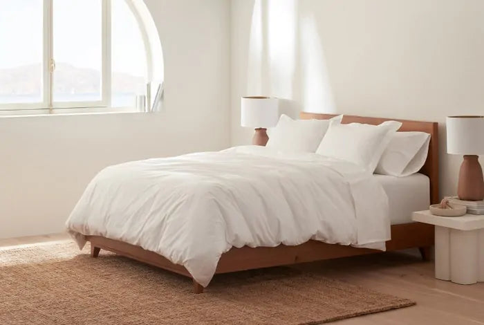 COYUCHI HERITAGE ORGANIC PERCALE DUVET COVER AND SHAMS