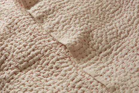 COYUCHI PEBBLED HANDSTITICHED ORGANIC QUILT AND/OR SHAM