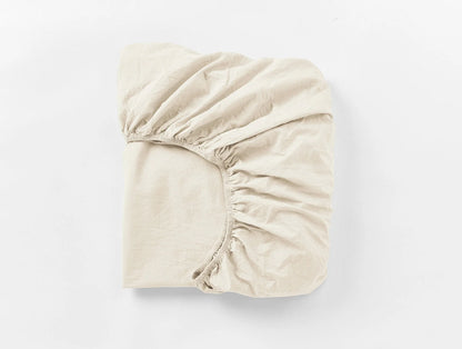 Organic Crinkled Percale Fitted Sheet