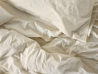Organic Crinkled Percale Fitted Sheet by Coyuchi