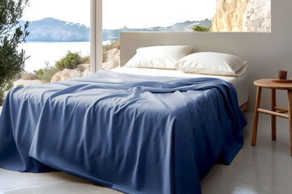 100% Organic Cotton Honeycomb Jacquard Blanket