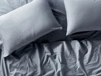 Organic Crinkled Percale Fitted Sheet by Coyuchi