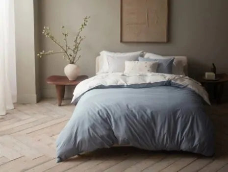 COYUCHI ORGANIC CRINKLED PERCALE DUVET COVER