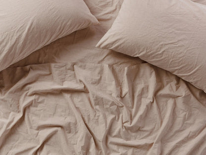 Organic Crinkled Percale Fitted Sheet