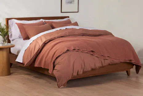 COYUCHI ORGANIC CRINKLED PERCALE DUVET COVER