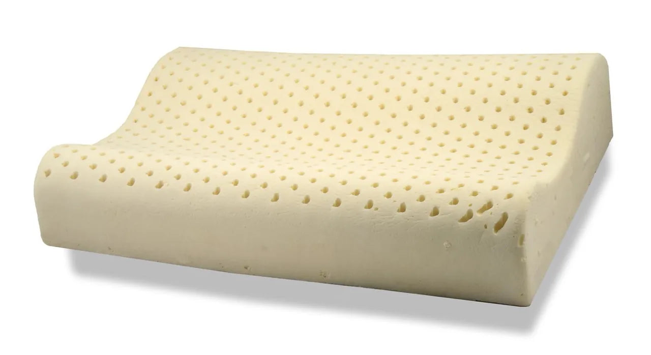 SUITE SLEEP CONTOUR RUBBER PILLOW WITH ORGANIC COTTON COVER