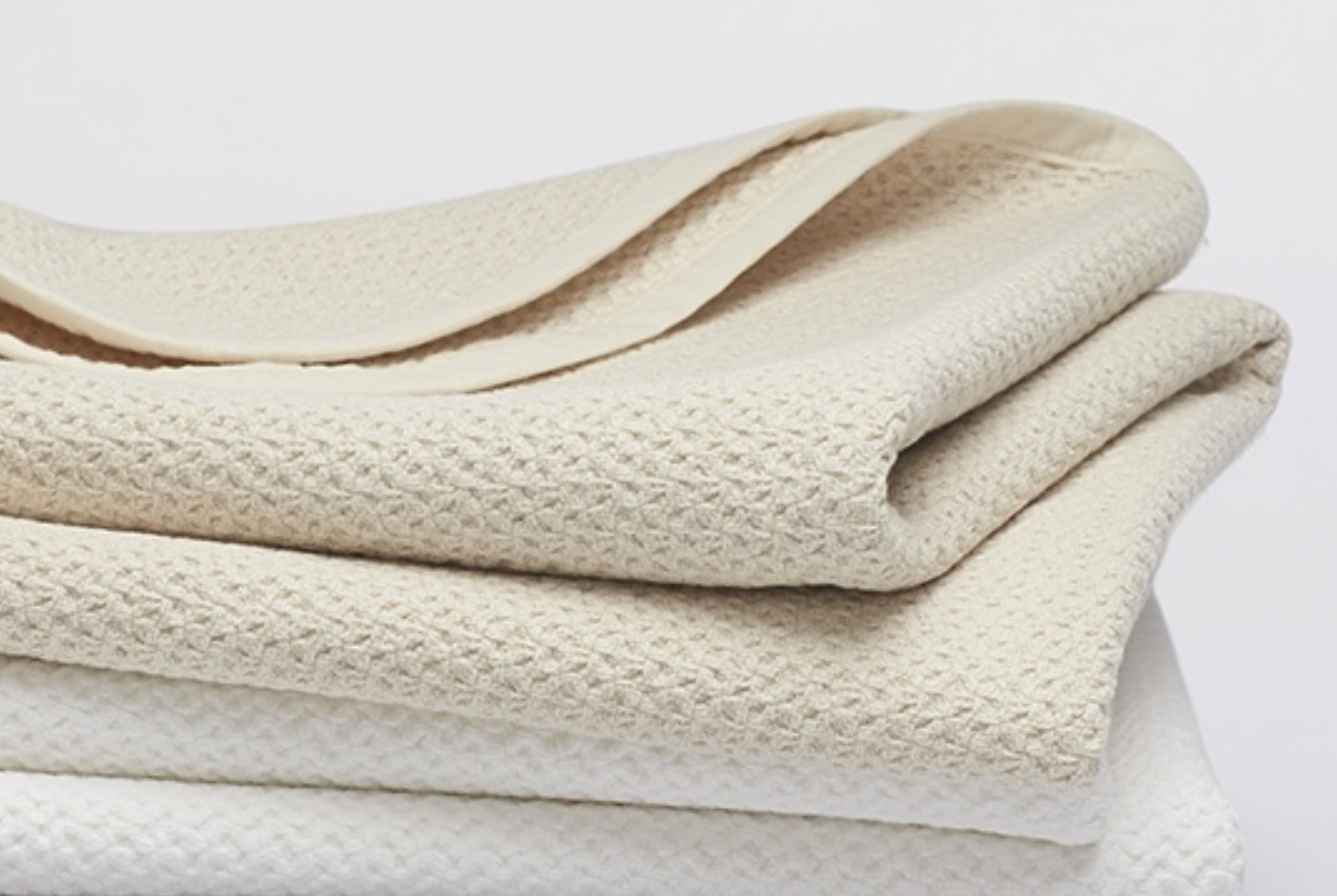 Coyuchi cascade organic matelasse blanket